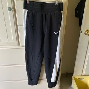 Puma Black & White Sweatpant Joggers